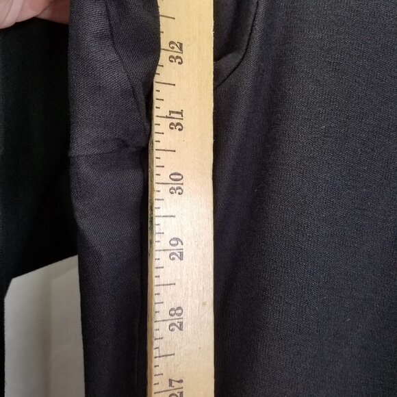 EILEEN FISHER Pants Women's M Ponte Knit Tapered Leg Elastic Waist Pull On Black - Picture 8 of 10